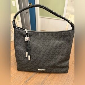 Michael Kors Large Black Monogram Lexington Shoulder Bag. Excellent Condition.